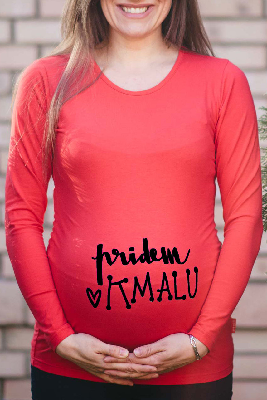 Nosečniška majica Pridem kmalu