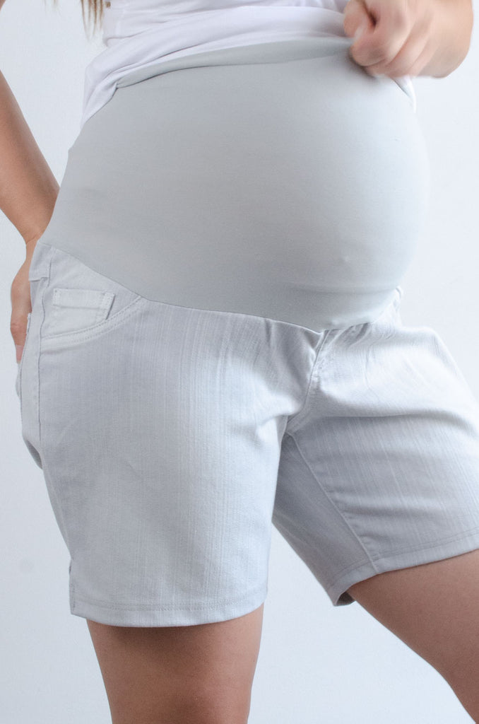 Nosečniške kratke hlače - jeans - svetle