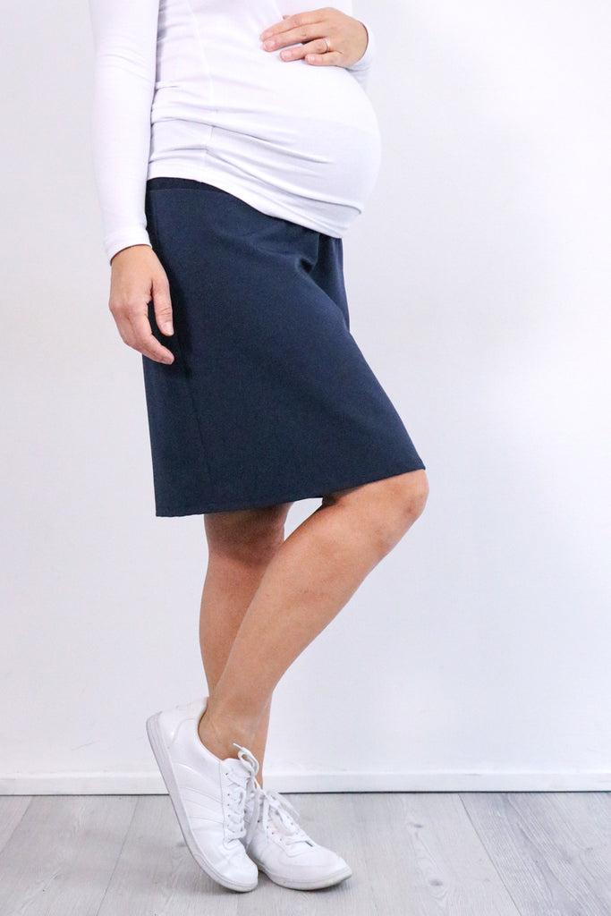 Nosečniško krilo elegantno - temno modro
