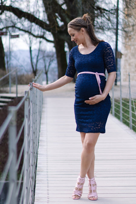 Obleka za dojenje in nosečnost - črna