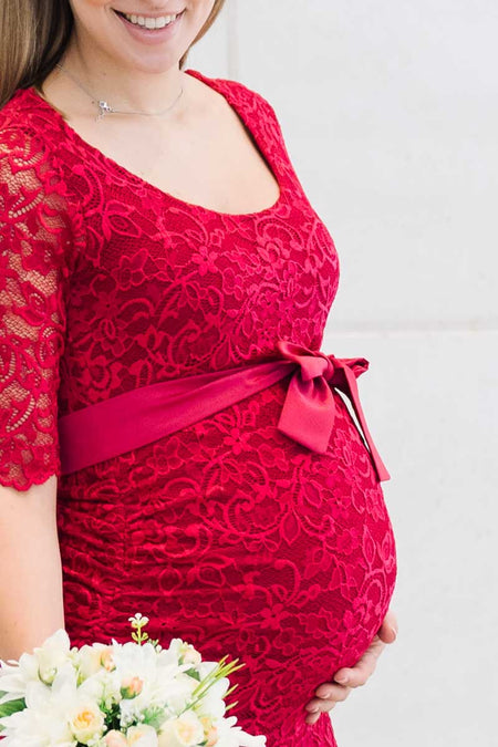 Obleka za nosečnost in dojenje - na preklop - zlato črna