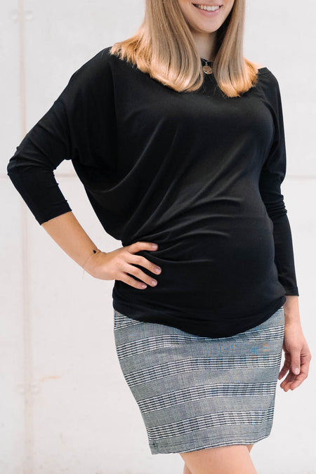 Tunika za dojenje in nosečnost - krem - s čipko
