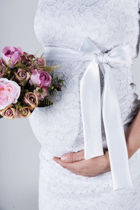 Obleka za nosečnost in dojenje - kratek rokav - viskoza z elastanom