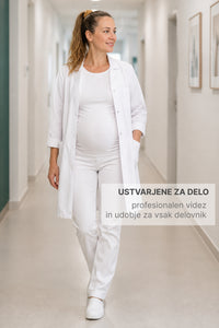 Bele nosečniške hlače
