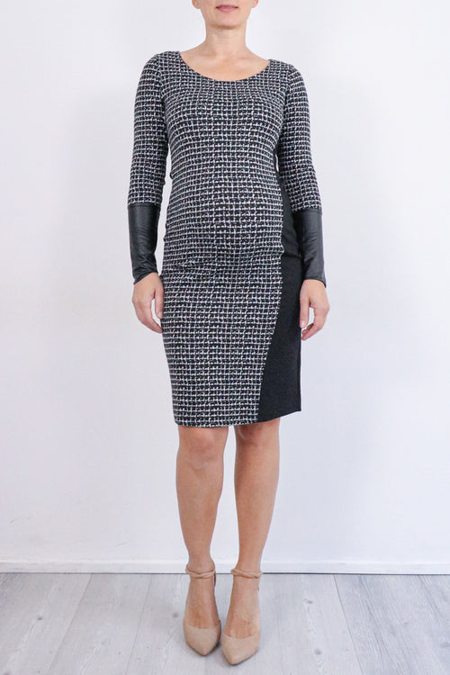 Nosečniška obleka - Pepita black
