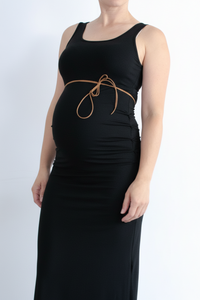 Nosečniška obleka dolga - črna