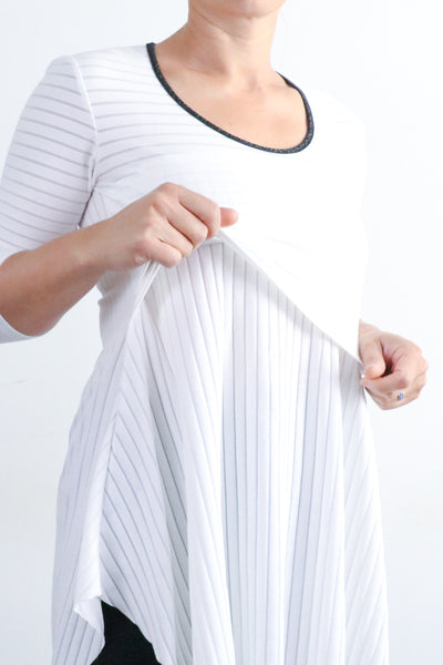 Tunika za dojenje in nosečnost - bele črte