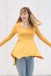 Tunika za dojenje in nosečnost - rumena