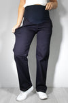 Jeans nosečniške hlače - ravne z žepi - indigo modre