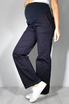 Jeans nosečniške hlače - ravne z žepi - indigo modre