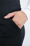 Nosečniške hlače športno elegantne - širok kroj - črne