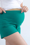 Nosečniške kratke hlače - trenirka -temno zelene