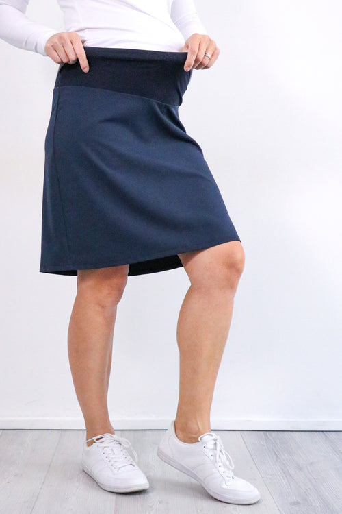 Nosečniško krilo elegantno - temno modro