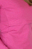 Majica za dojenje - dolg rokav -  melirano roza
