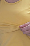 Majica za dojenje - kratek rokav - pastelno rumena