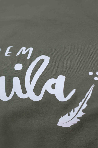 Nosečniška majica pridem aprila - olivno zelena- 38