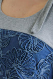 Nosečniška obleka z naramnicami - jeans - 42/44