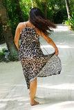 Nosečniška obleka dolga - leopard