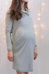 Nosečniška obleka z žepki- zlata