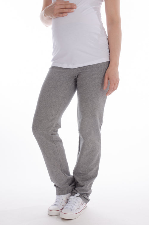 Nosečniška trenirka basic basic - spodnji del - siva