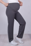 Nosečniške elegantne hlače - širok kroj - antracit