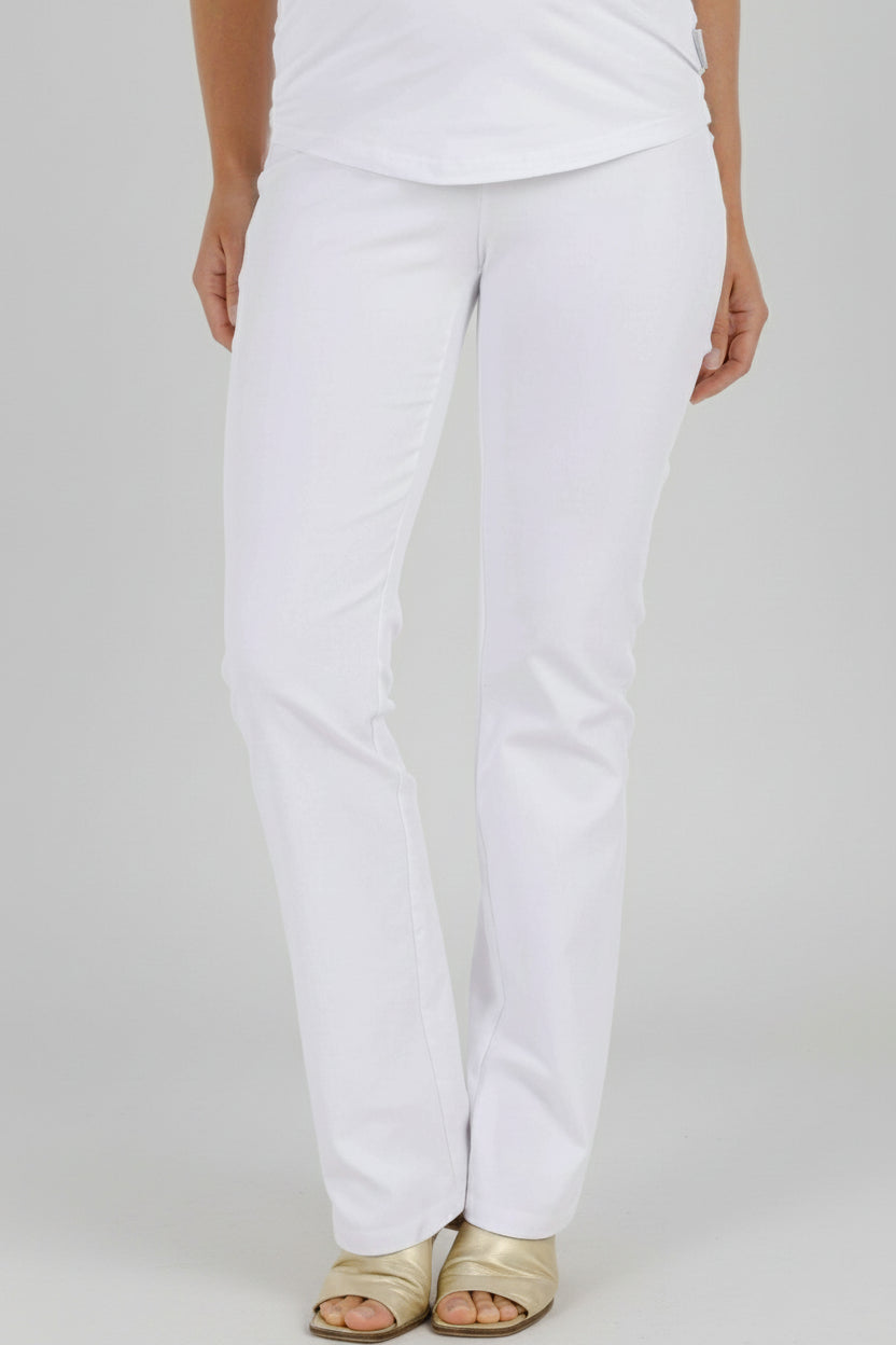 Bele-nosečniške-hlače-za-službo-popek