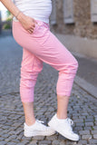 Nosečniške hlače/trenirka z žepi - roza