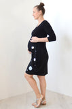Obleka za nosečnost in dojenje - svetleč potisk