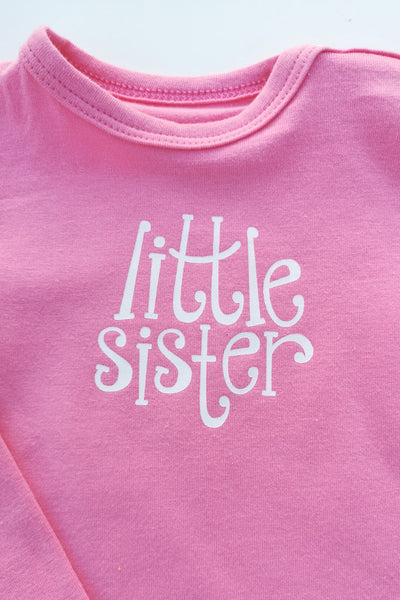 Otroški bodi z napisom "little sister"