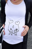 Nosečniška majica z napisom - Fantek ali punčka - Popek