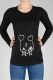 Nosečniška majica z napisom - Fantek ali punčka - Popek - spredaj