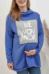 Pulover s kapuco oversize - termo - moder