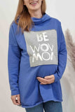 Pulover s kapuco oversize - termo - moder