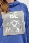 Pulover s kapuco oversize - termo - moder