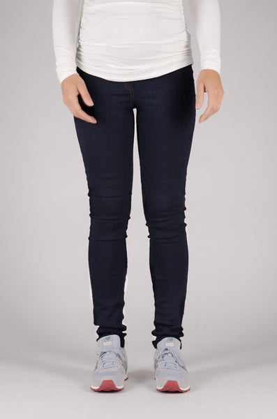 Nosečniške hlače jeans slimfit Popek - spredaj