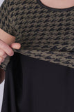 Tunika za dojenje - pepita - kratek rokav